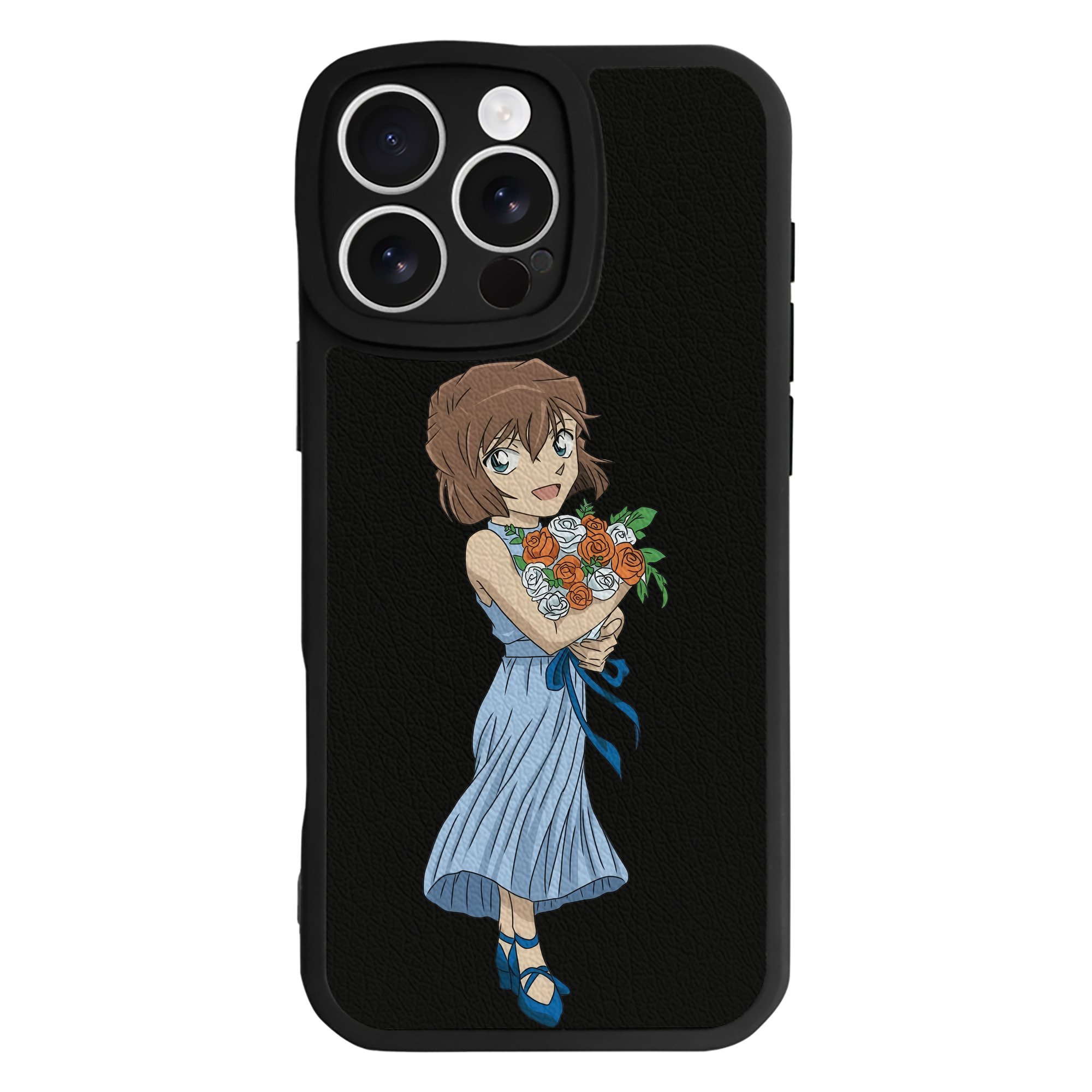（画像用） 名探偵コナン 灰原 哀 はいばら あい Detective Conan Anita Hailey、Vi Graythorn Haibara Ai 【iPhone 16シリーズ対応】シリコンスマホケース（レザー調） 材質：シリコン